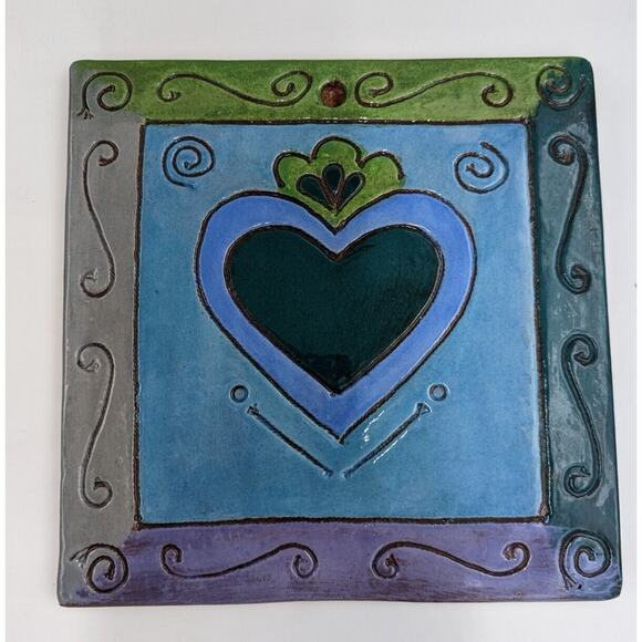 Set of 4 Art Tile, Trivet, Wall Plaque of Heart - Museum of Fine Arts Boston - Picture 4 of 7
